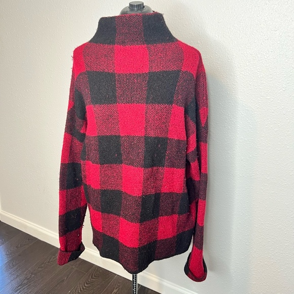Tahari And Black Lumberjack Long Mock Neck Sweater - Picture 1 of 6